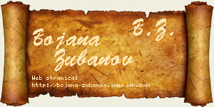 Bojana Zubanov vizit kartica